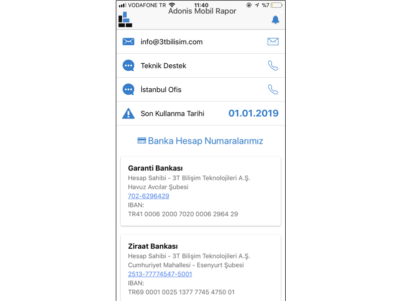 Adonis Mobil Otel Programı