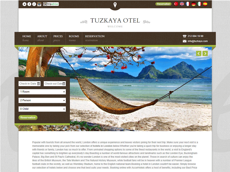 Otel Web Sitesi Paketi