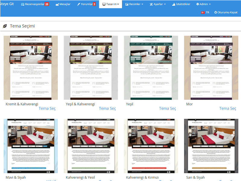 Otel Web Sitesi Paketi
